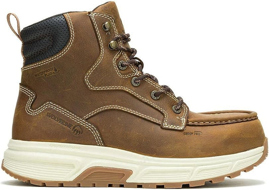 Wolverine Men's Ride Performance Waterproof Composite Toe Wedge Brown