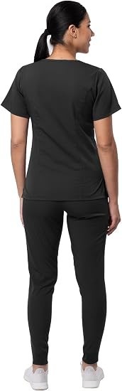 Adar Pro Scrubs Set for Women, V-Neck Scrub Top & Yoga Jogger Pants, 2X New!