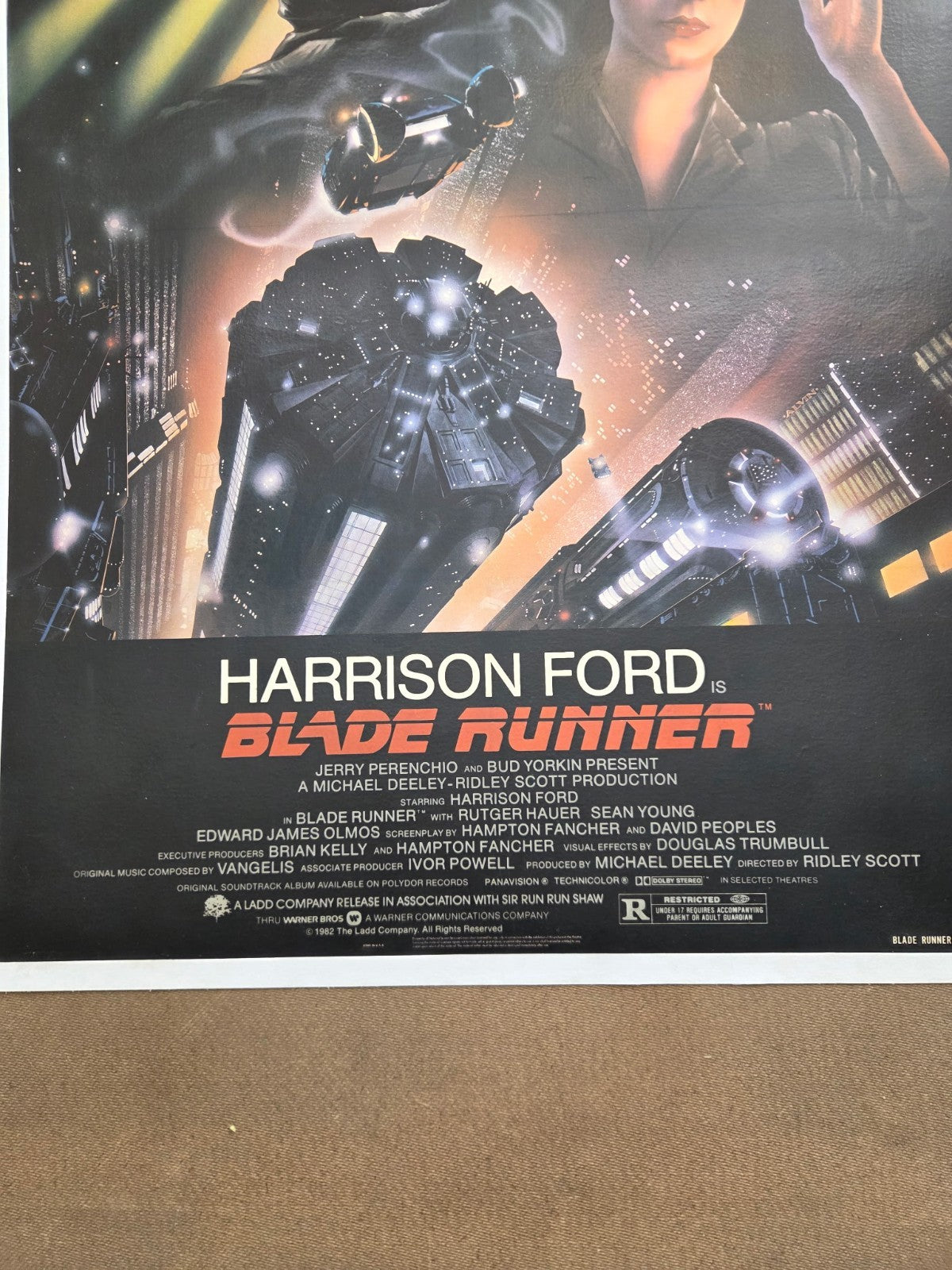 Poster Blade Runner Original Linnen Backed 1982 Restored 27x40 without Borders