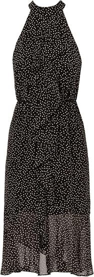 Adrianna Papell Women's Shirred Dot Chiffon Midi Dress, 16 New with Tags!
