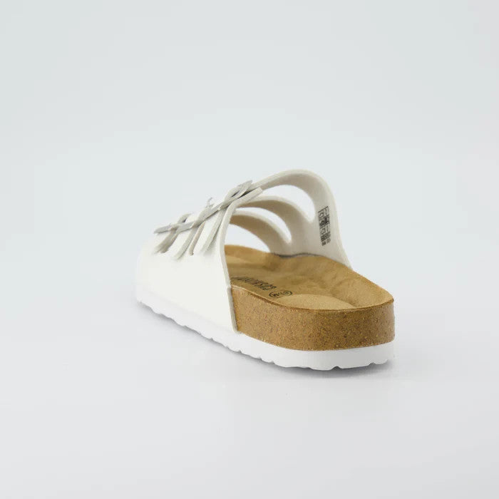 CUSHIONAIRE Womens Lela Cork Footbed Sandal WHITE Size 8M Brand New!