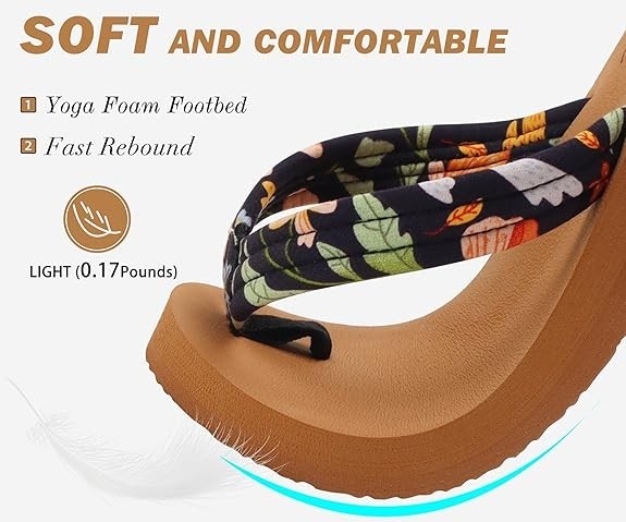 KuaiLu Womens Arch Support Flip Flops Ladies Comfort Soft Sandals 7 New with Tag