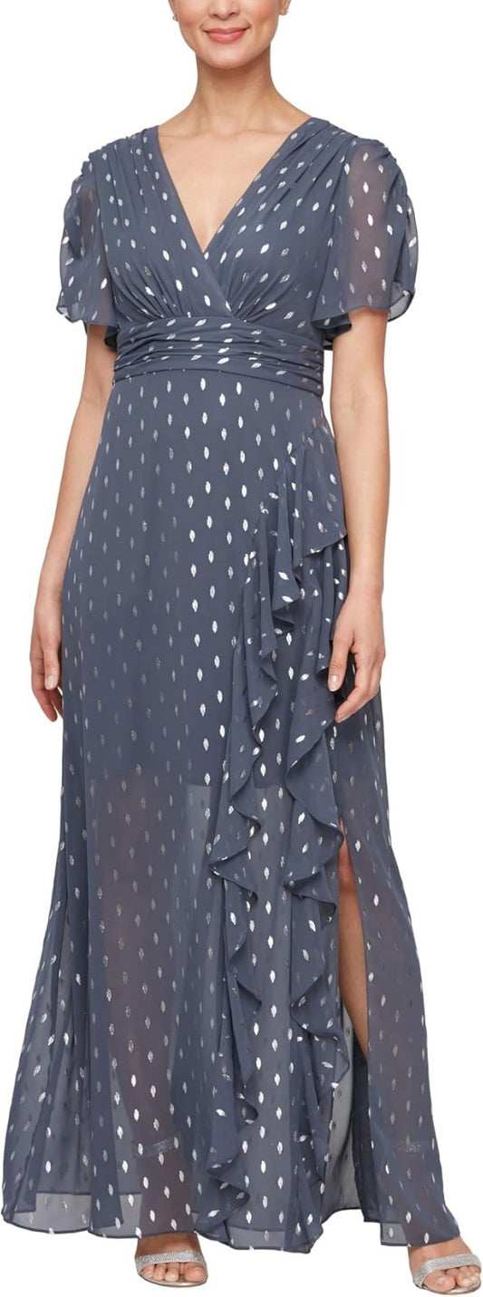 S.L. Fashions Women's Plus Size Short Sleeve Long Maxi Dress New with Tags!
